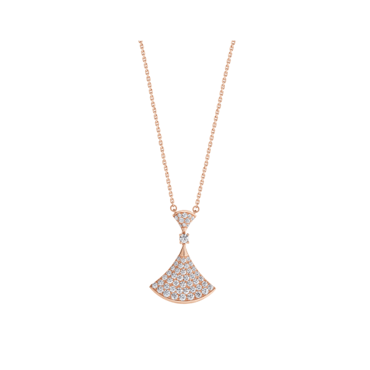 [BV]DREAM NECKLACE PINK GOLD FULL DIAMOND