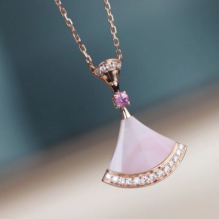 [BV]DREAM NECKLACE PINK MOP DIAMOND