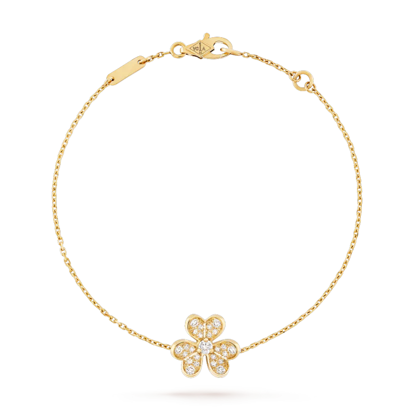 [VA]FRIVOLE GOLD FLOWER DIAMOND BRACELET