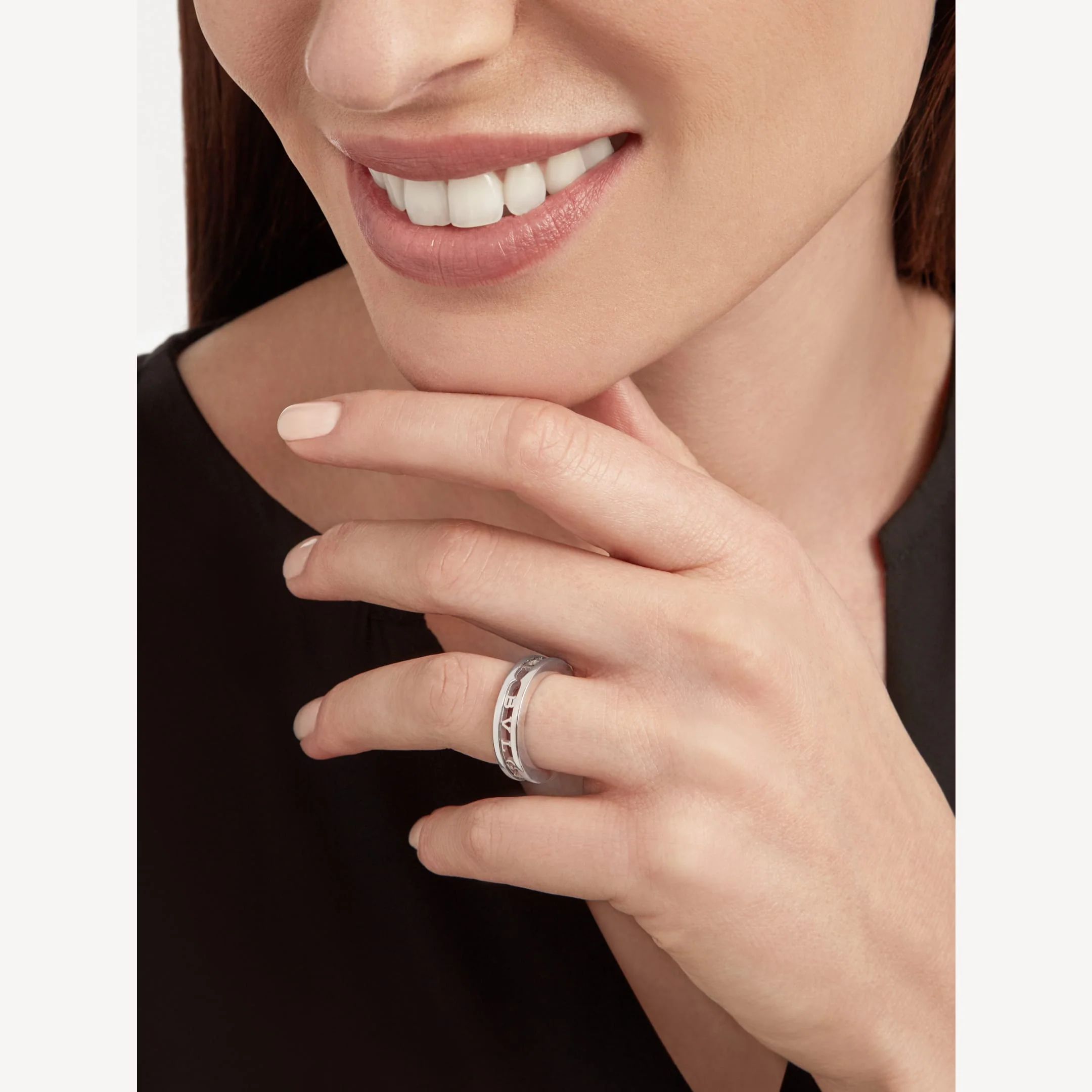 [BV]ZERO 1 ONE-BAND WITH OPENWORK LOGO SPIRAL RING