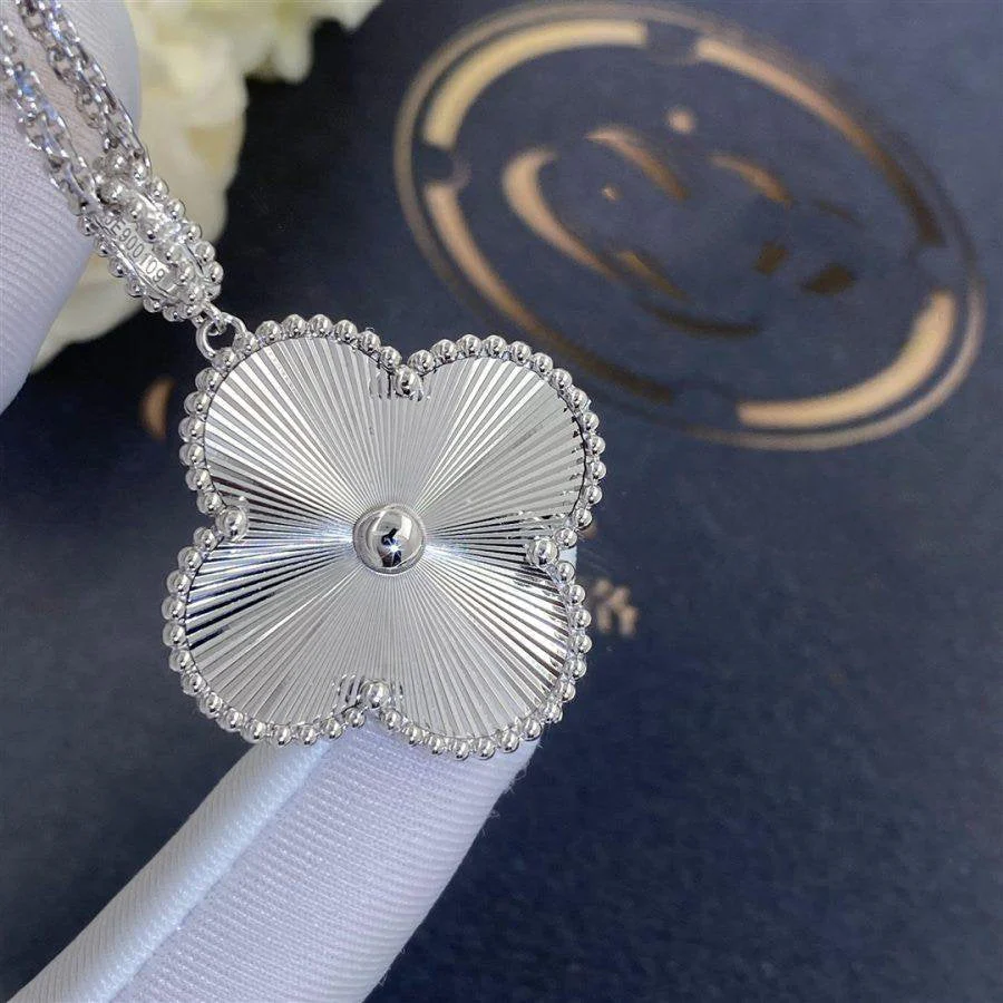 [VA]CLOVER 25MM SILVER BIG CLOVER NECKLACE