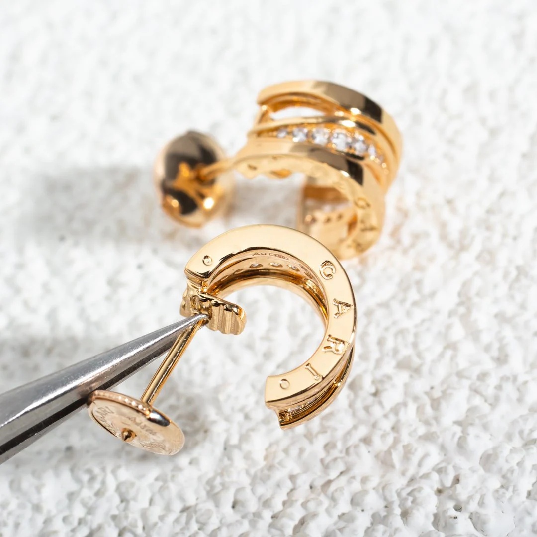 [BV]ZERO 1 PINK GOLD DIAMONDS EARRINGS