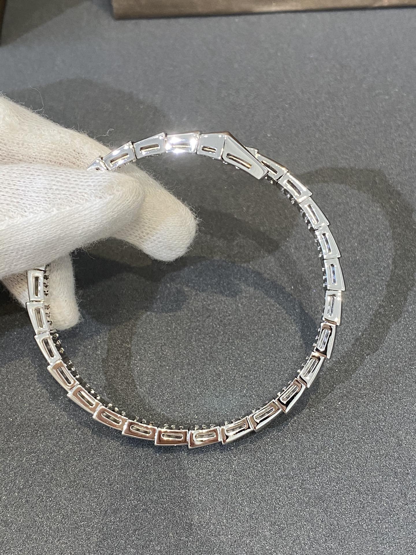 [BV]SERPENTI BRACELET DIAMONDS SILVER