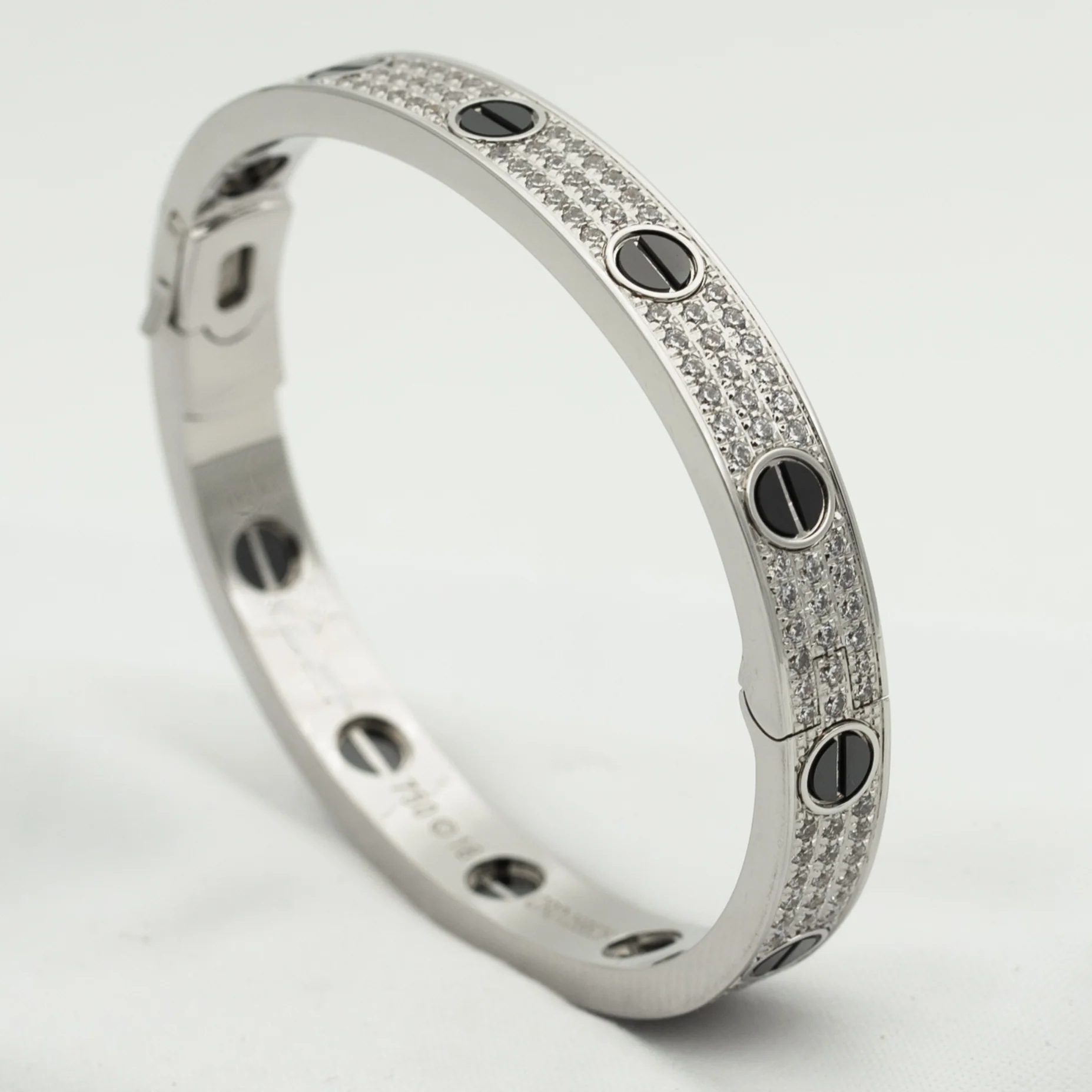 [CT]LOVE BRACELET 6.1MM DIAMOND-PAVED CERAMIC