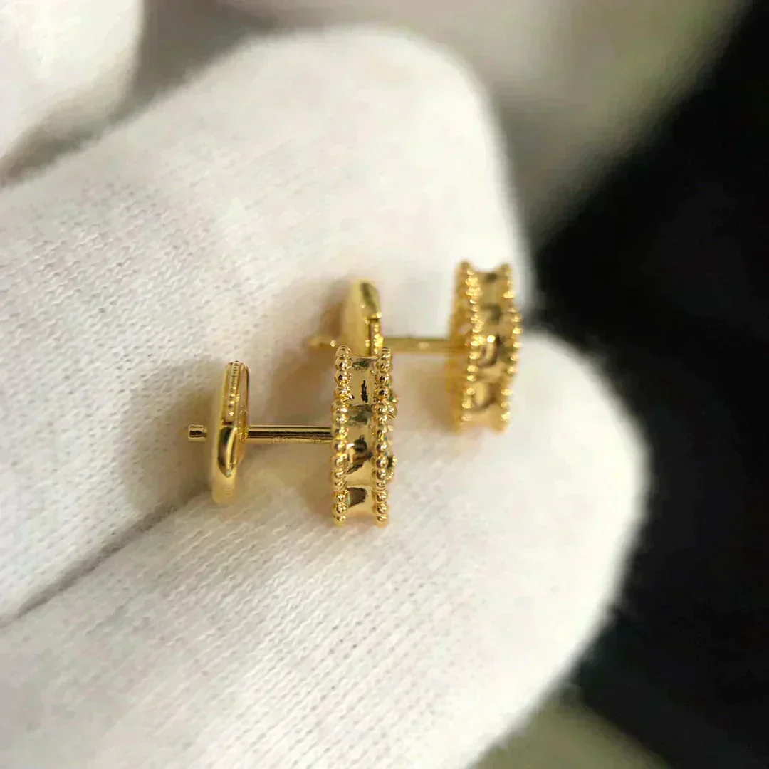 [VA]CLOVER MINI 9.5MM MALACHITE  EARRINGS