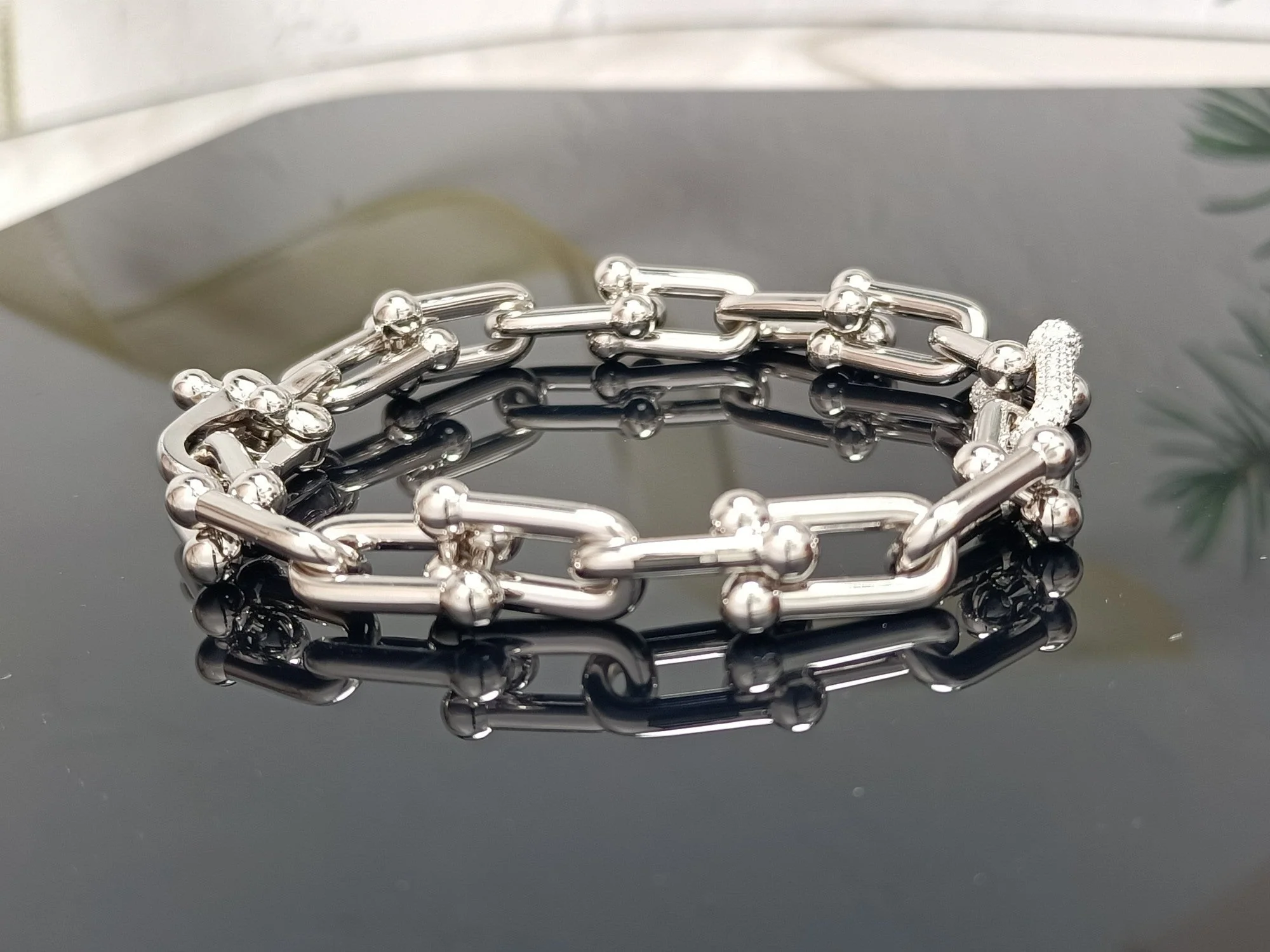 [TF]HARDWEAR BRACELET ROSE GOLD AND SILVER DIAMOND