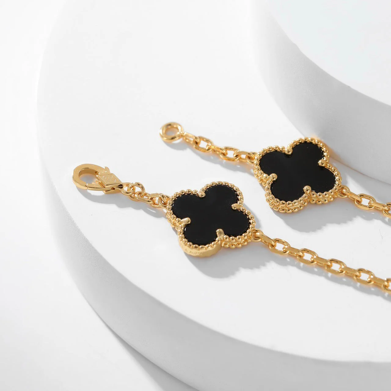 [VA]CLOVER 10 MOTIFS ONYX NECKLACE
