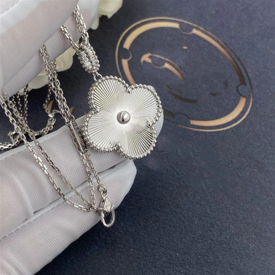 [VA]CLOVER 25MM SILVER BIG CLOVER NECKLACE