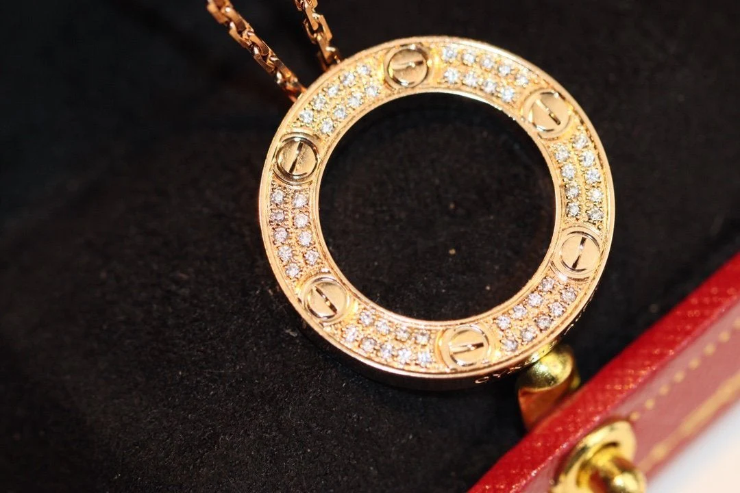 [CT]LOVE NECKLACE ADJUSTABLE ROSE GOLD