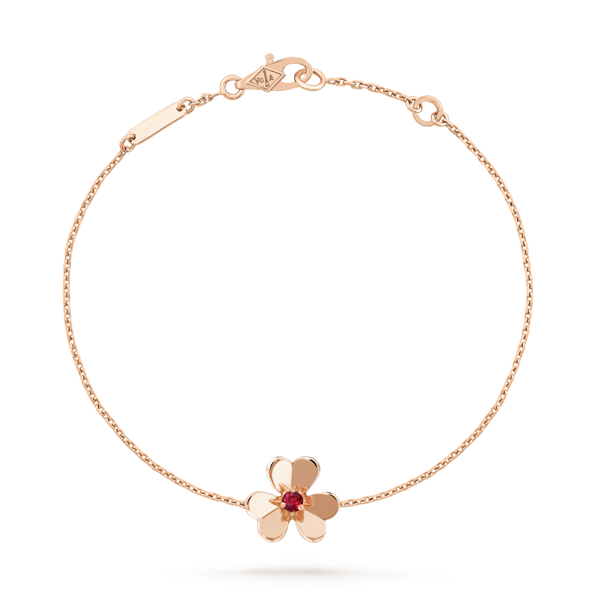 [VA]FRIVOLE GOLD FLOWER PINK MALACHITE BRACELET