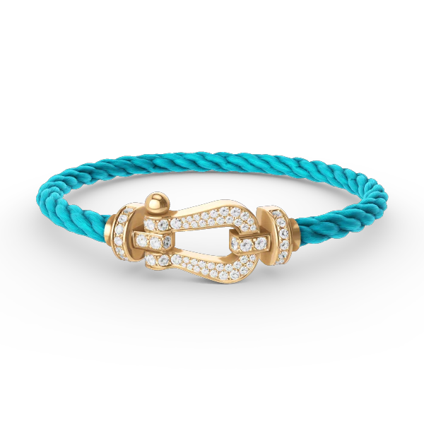 [FE]FORCE LARGE HORSESHOE FULL DIAMOND BRACELET GOLD
