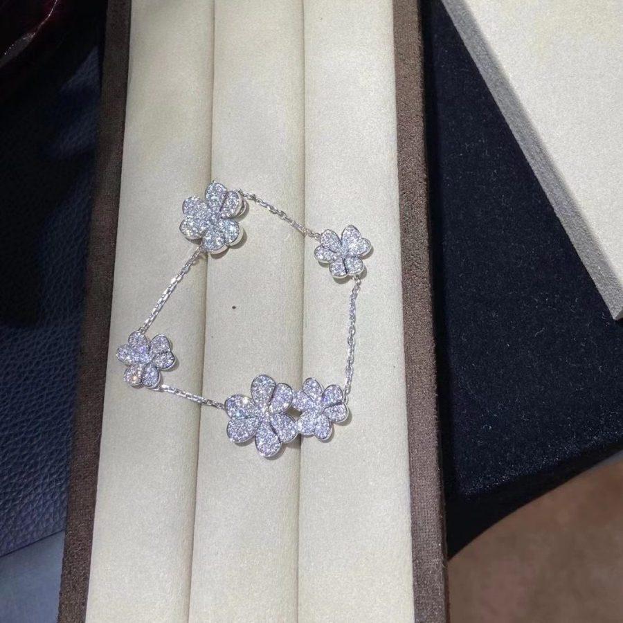 [VA]FRIVOLE SILVER 5 FLOWERS BRACELET