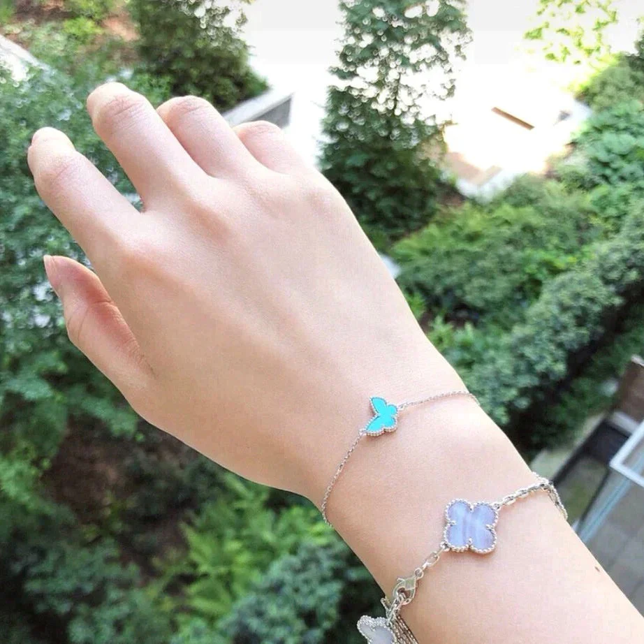 [VA]BUTTERFLY TURQUOISE BUTTERFLY BRACELET SILVER
