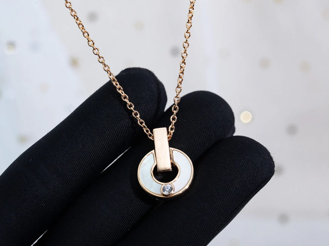 [BV]GARI NECKLACE PINK GOLD MOP