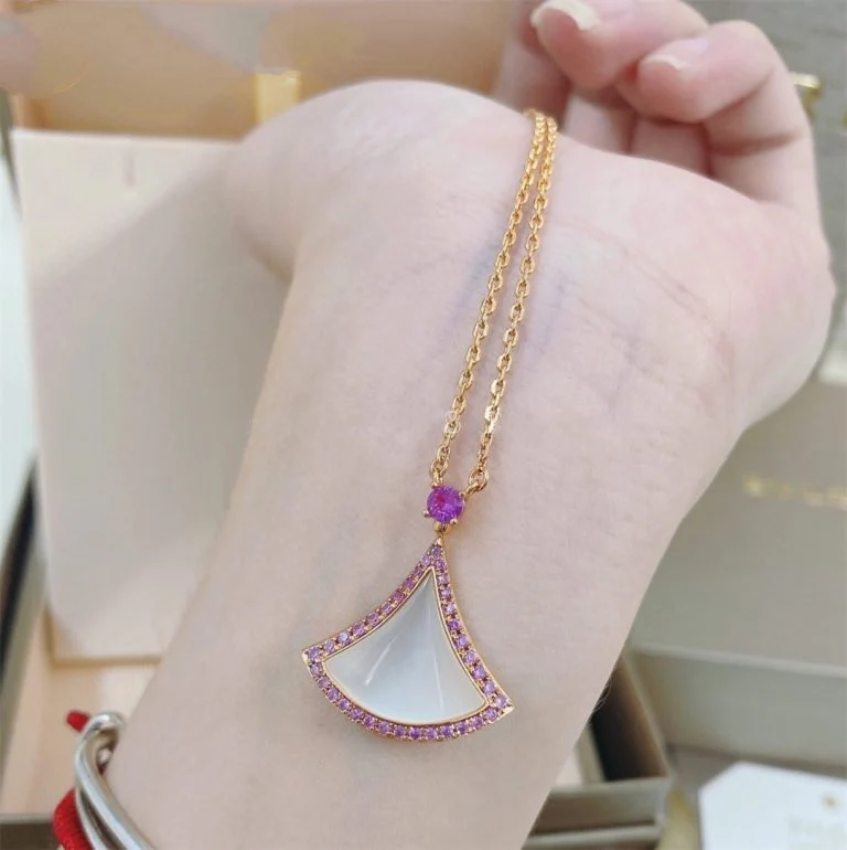 [BV]DREAM NECKLACE MOP DIAMOND PINK