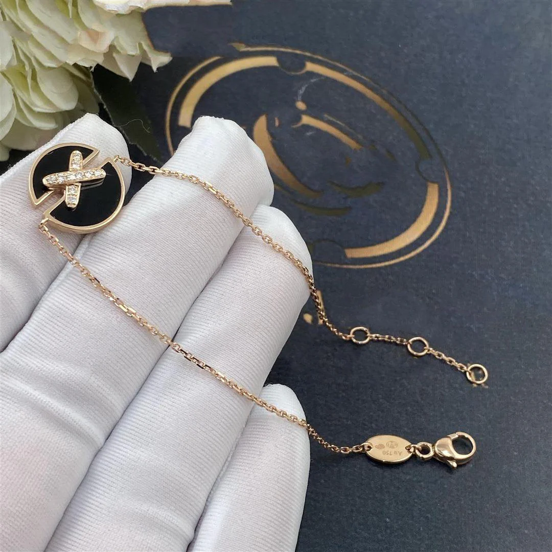 [CH]JEUX DE BRACELET ONYX PINK GOLD DIAMOND