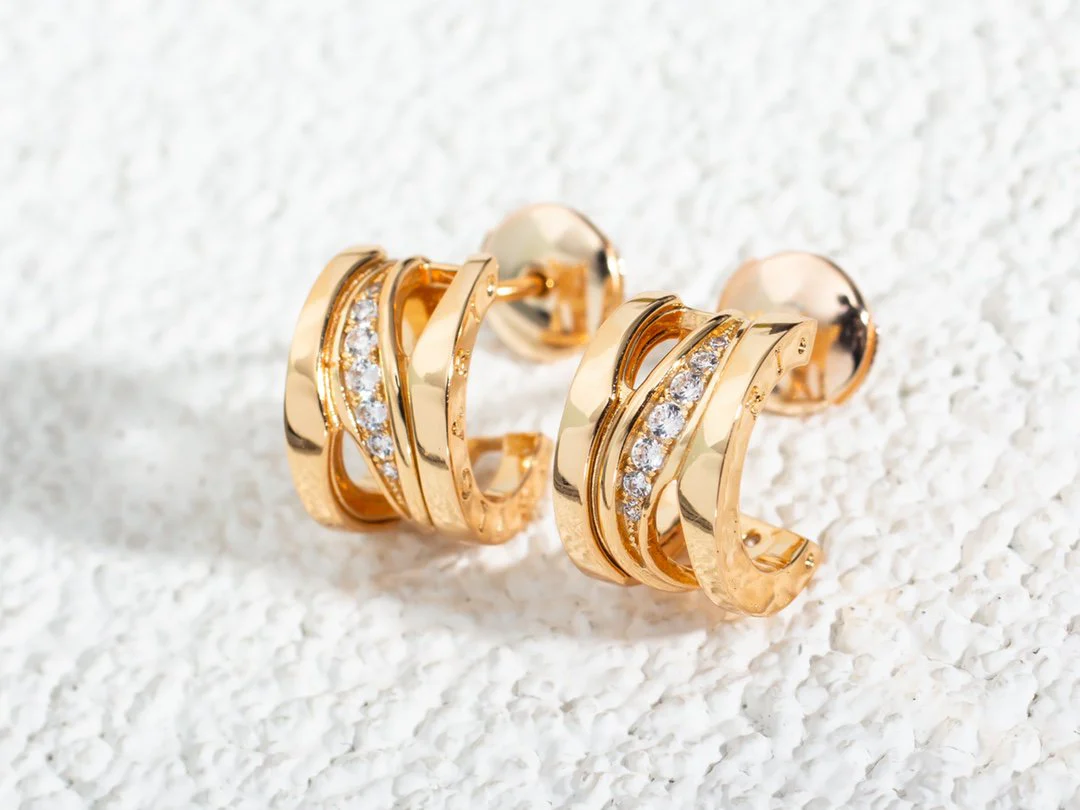 [BV]ZERO 1 PINK GOLD DIAMONDS EARRINGS