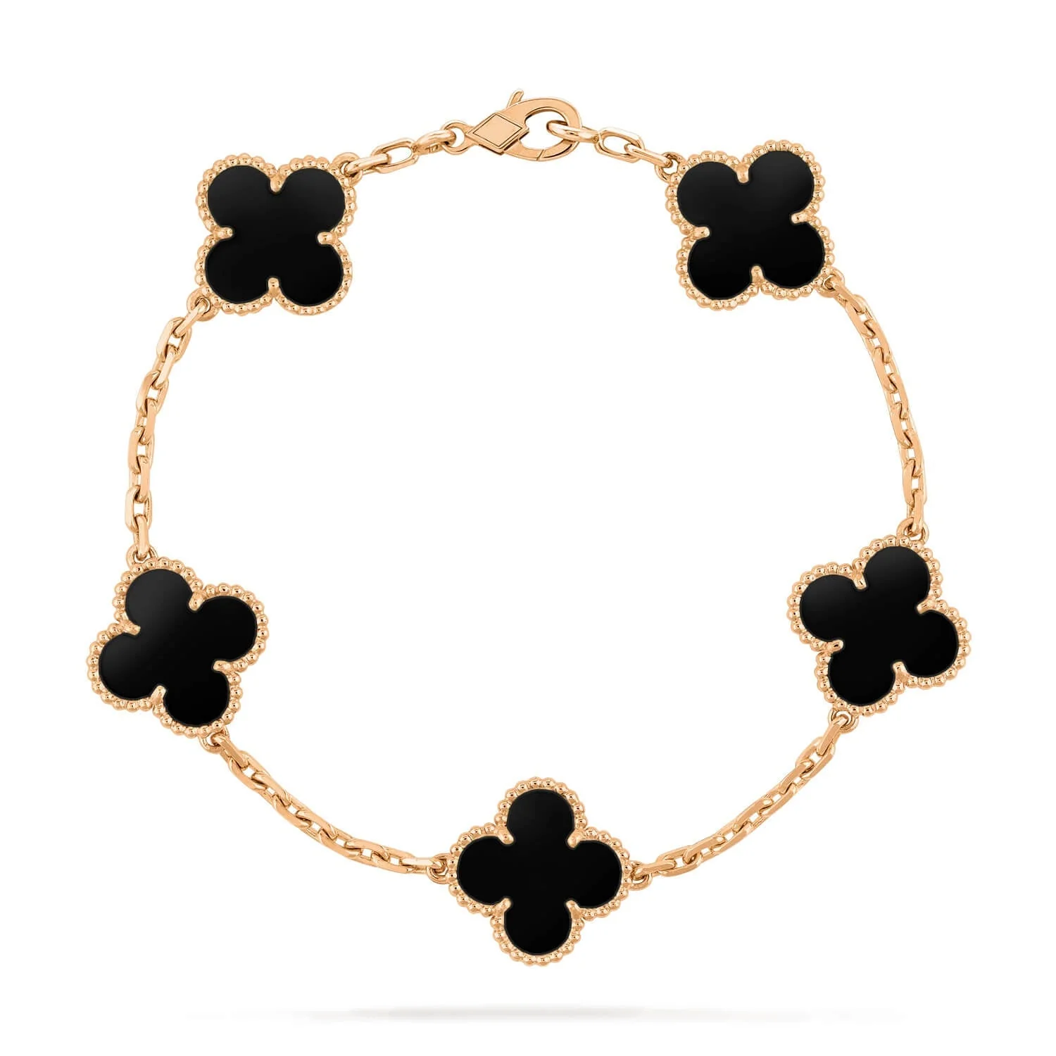 [VA]CLOVER  5 MOTIFS BLACK ONYX BRACELET