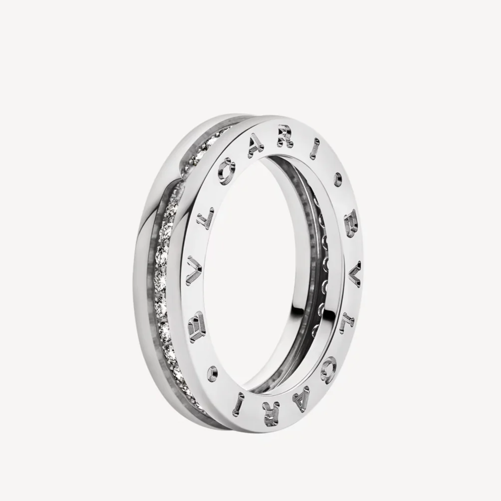 [BV]ZERO 1 ONE-BAND PAVED DIAMONDS ON THE SPIRAL RING