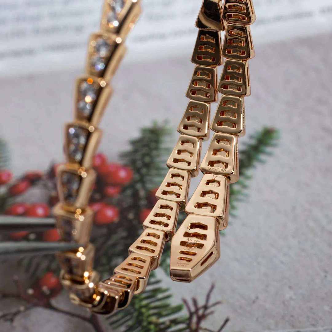 [BV]SERPENTI BRACELET 6.8MM PINK GOLD DIAMOND