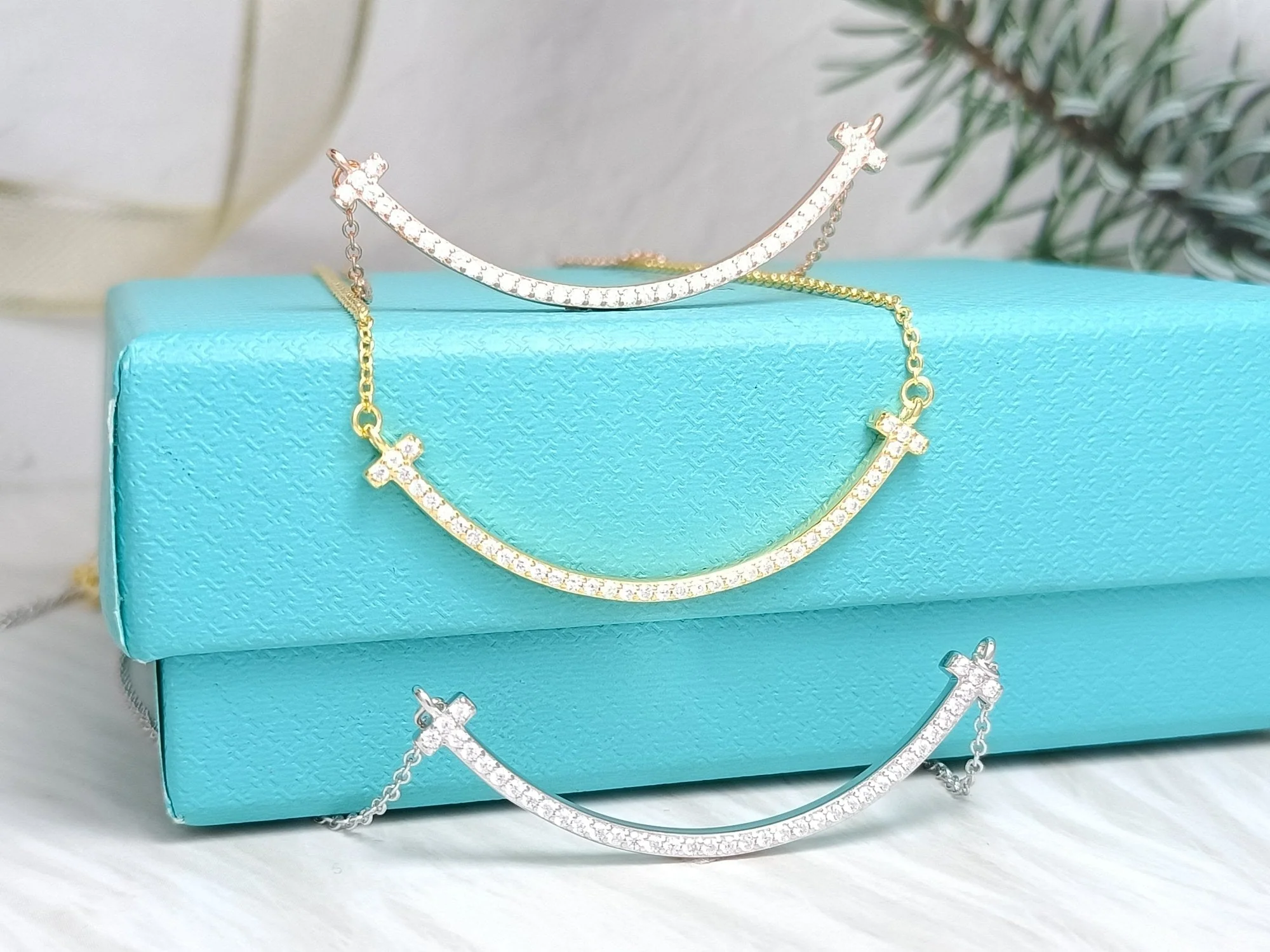 [TF]BIG SMILE PEDANT DIAMOND NECKLACE
