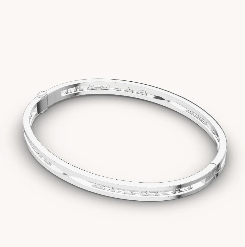 [BV]ZERO 1 SPIRAL LOGO SILVER BRACELET