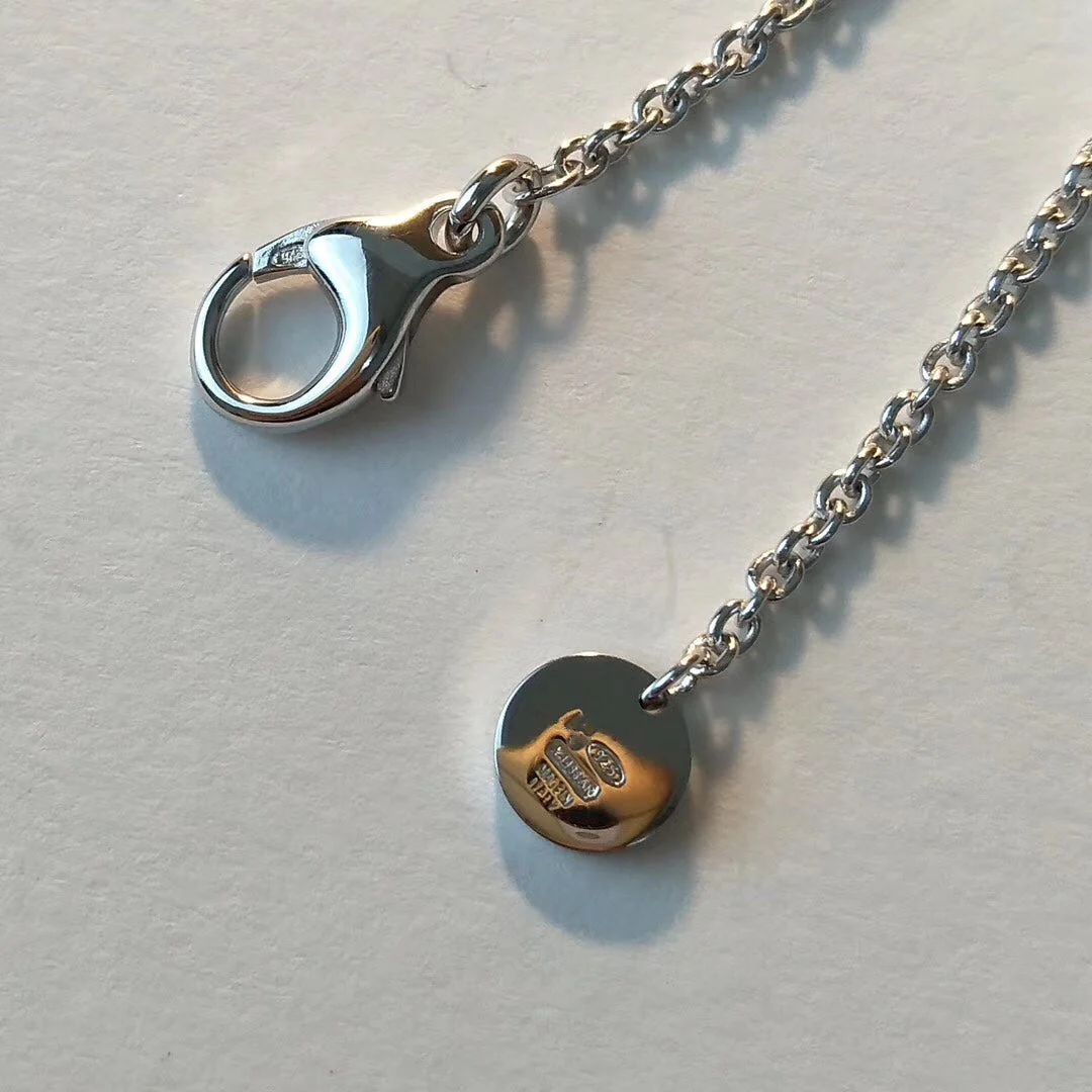 [BV]ZERO 1 BLACK CERAMIC SILVER NECKLACE