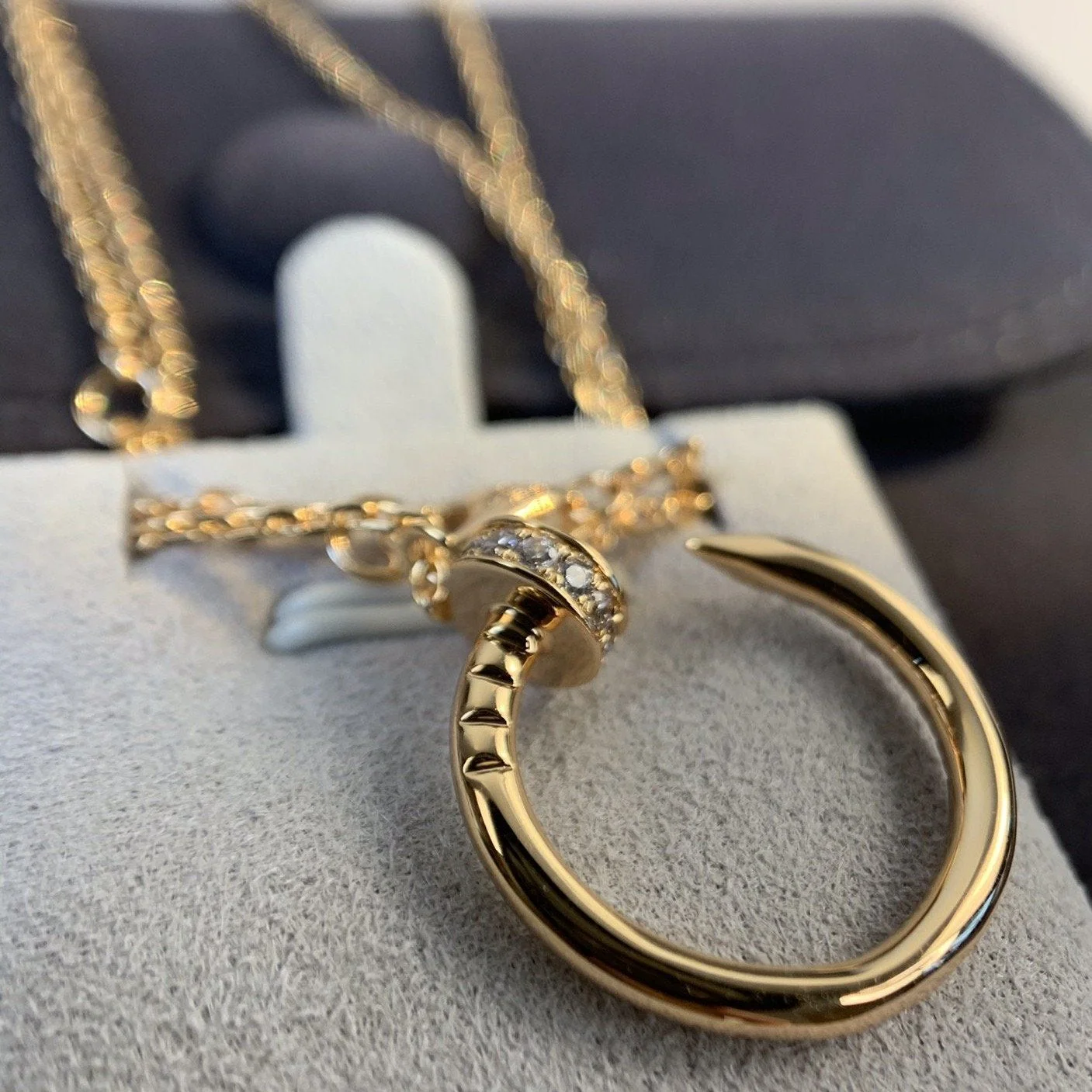 [CT]JUSTE NECKLACE PINK GOLD DIAMONDS