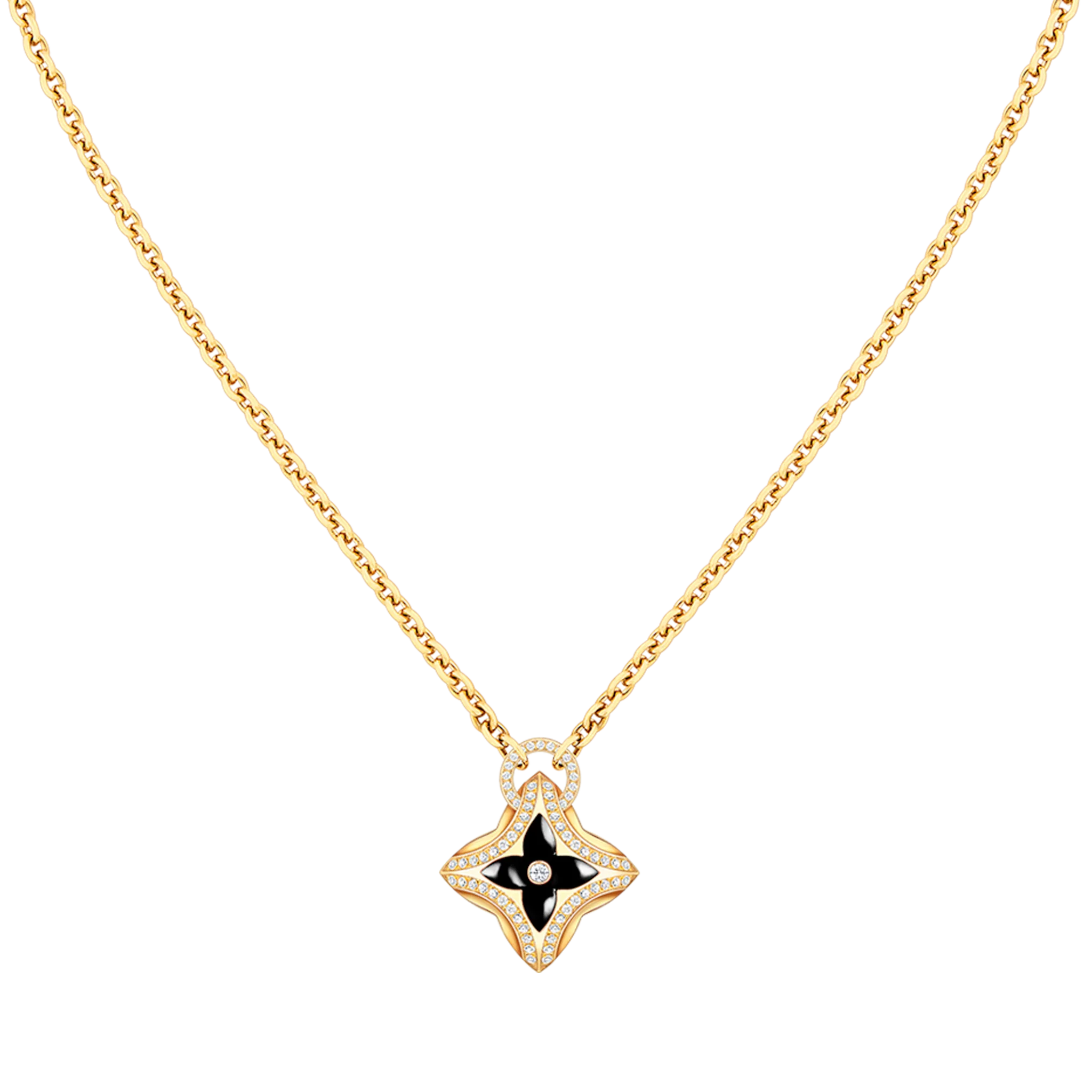 [Loui]STAR PEDANT PINK GOLD DIAMOND NECKLACE