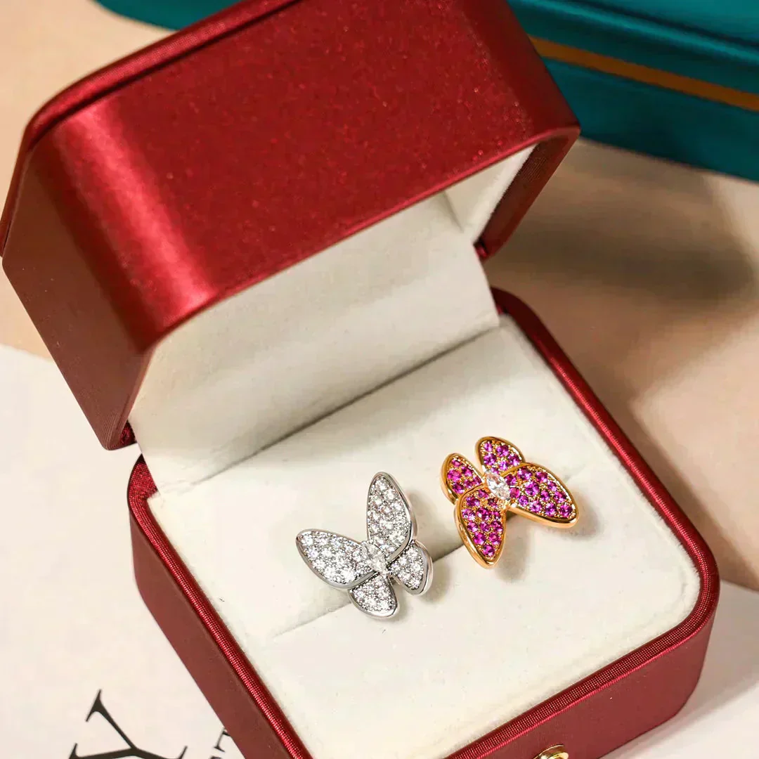 [VA]TWIN BUTTERFLY DIAMOND RING
