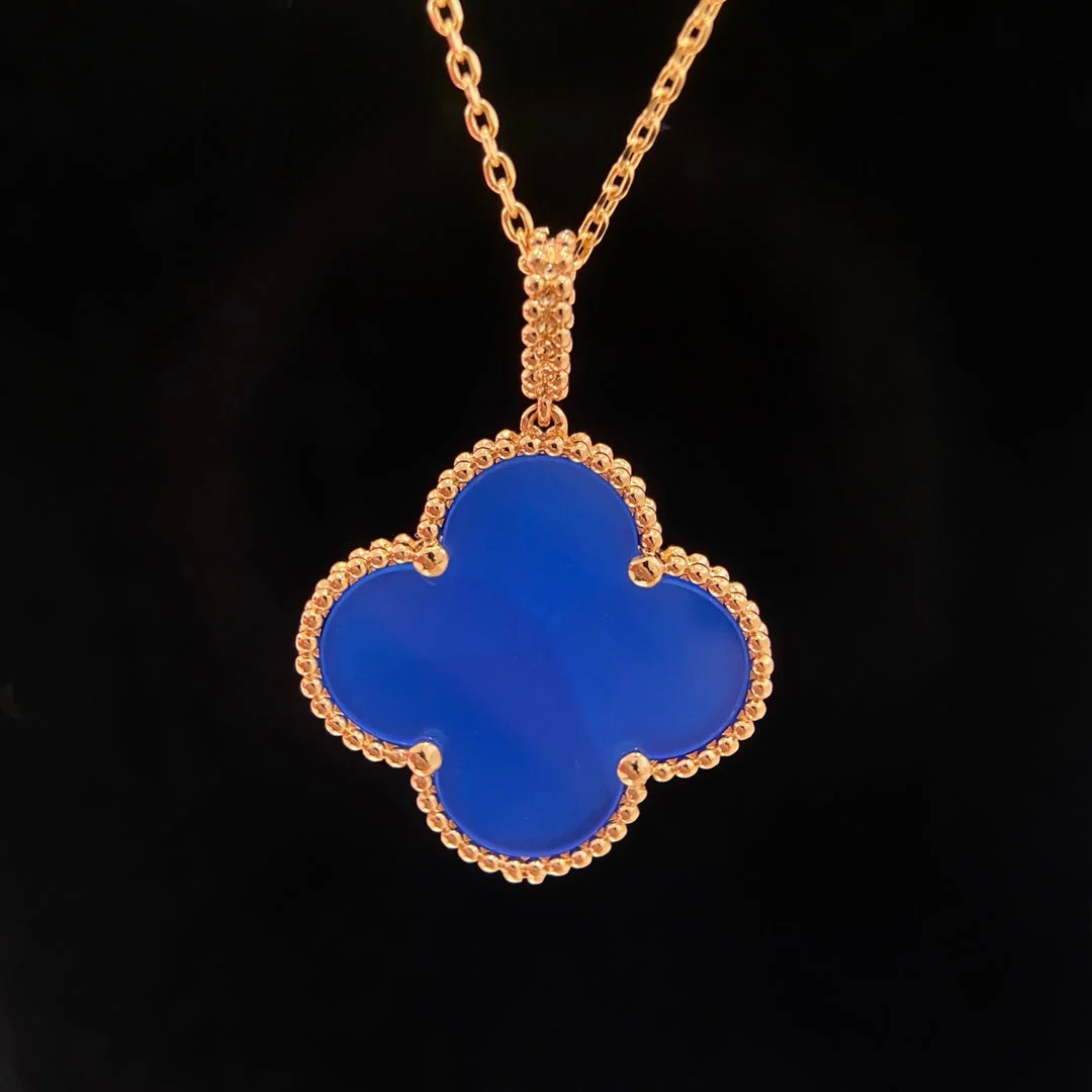 [VA]CLOVER 25MM NECKLACE TURQUOISE ROSE GOLD