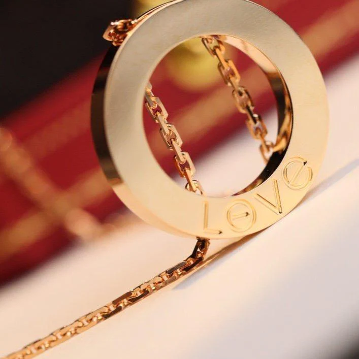 [CT]LOVE NECKLACE ADJUSTABLE ROSE GOLD