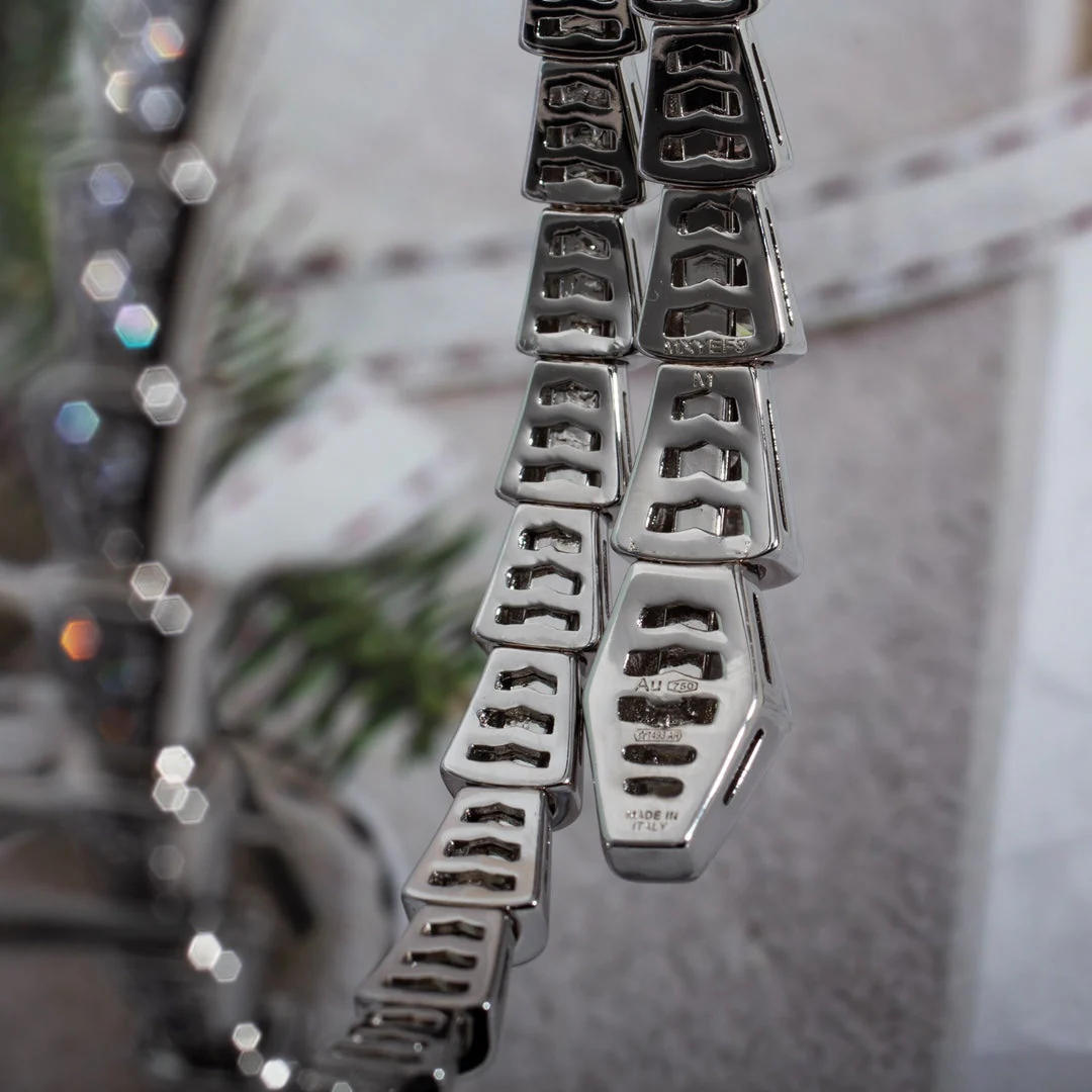 [BV]SERPENTI BRACELET 6MM SILVER DIAMOND