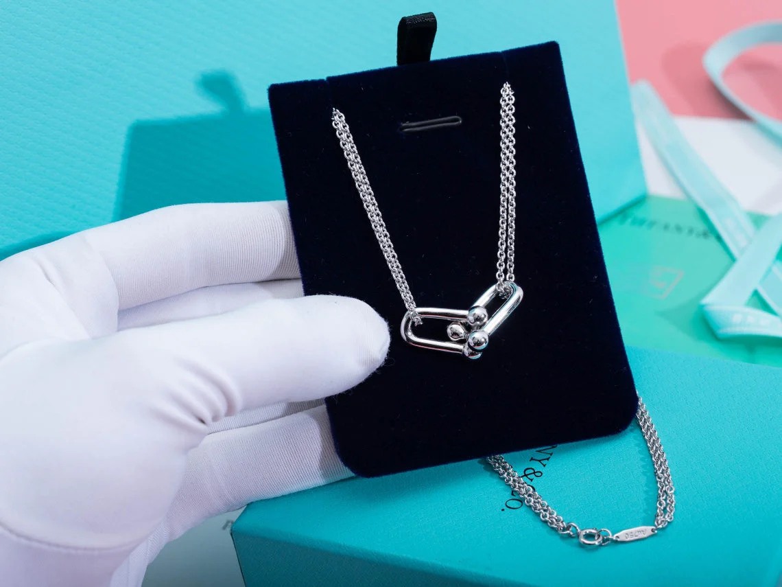 [TF]HARDWEAR DOUBLE LINK PEDANT SILVER NECKLACE