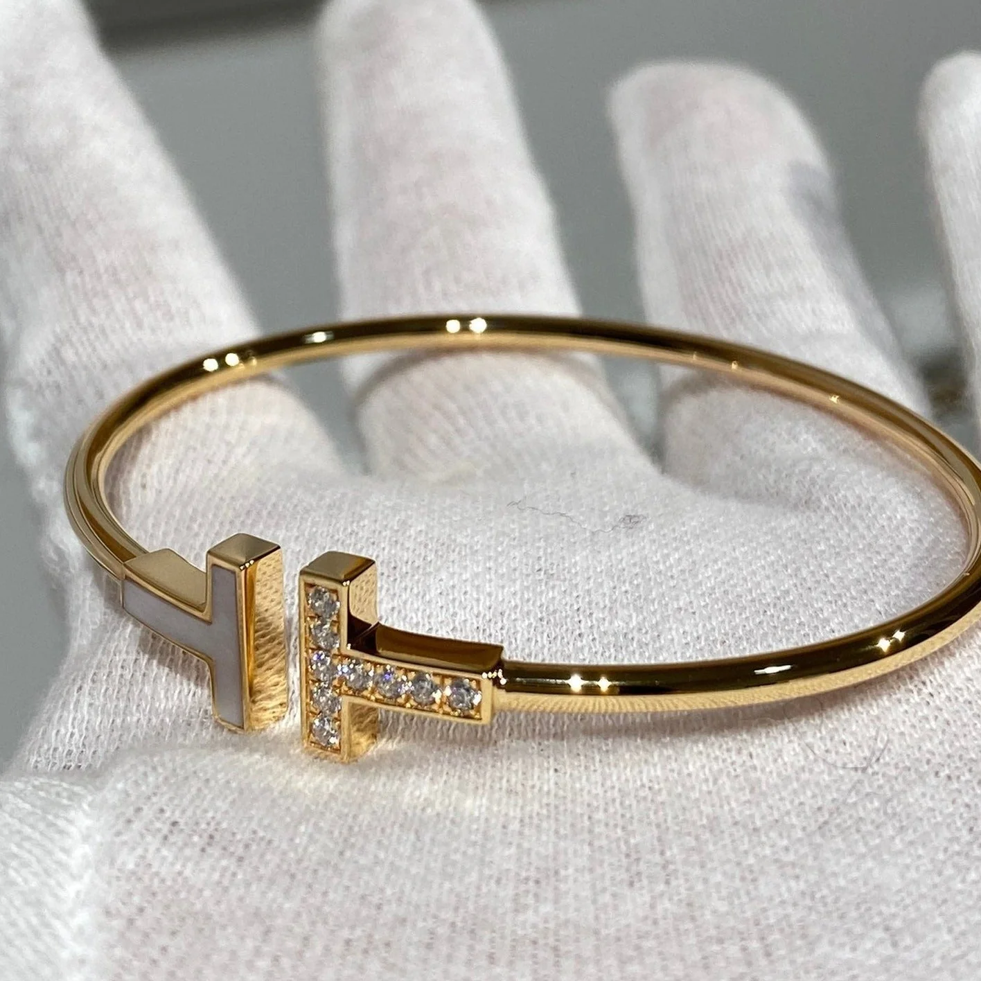 [TF]T BRACELET 1.8MM MOP DIAMOND ROSE GOLD