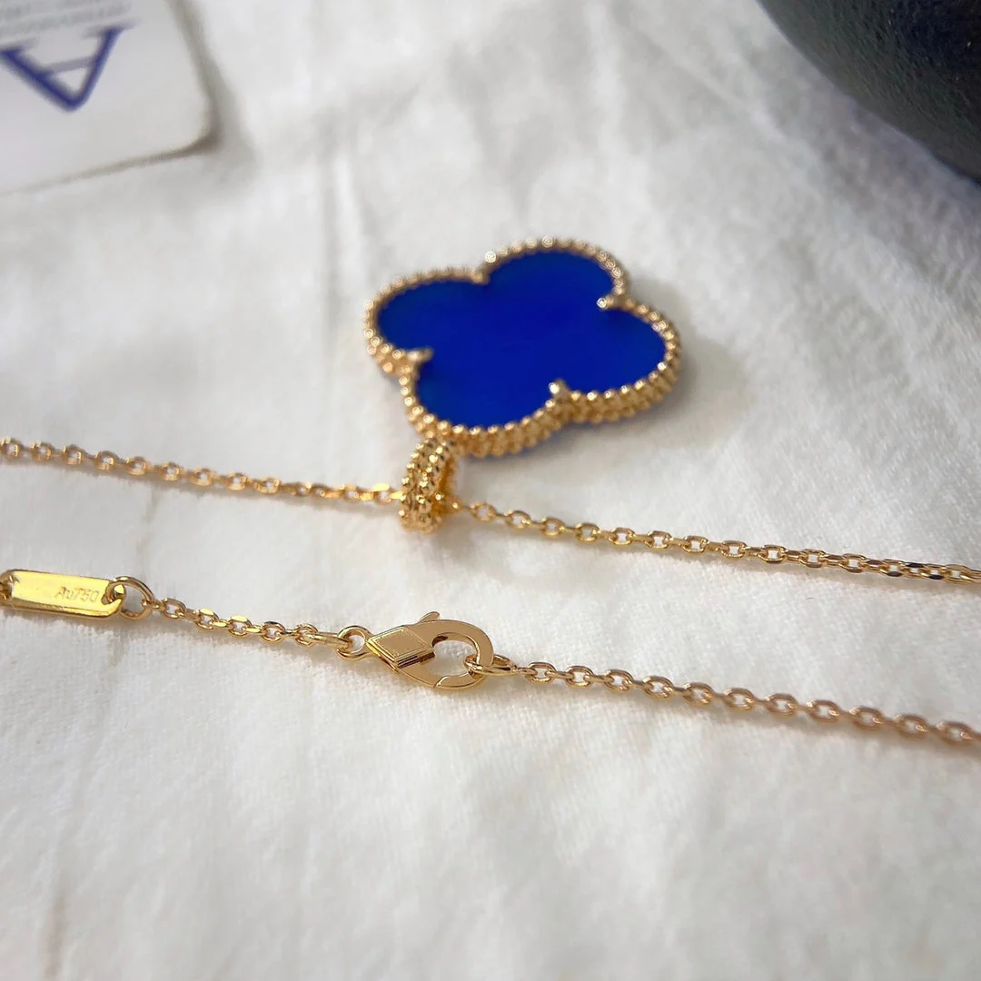 [VA]CLOVER 25MM NECKLACE TURQUOISE ROSE GOLD