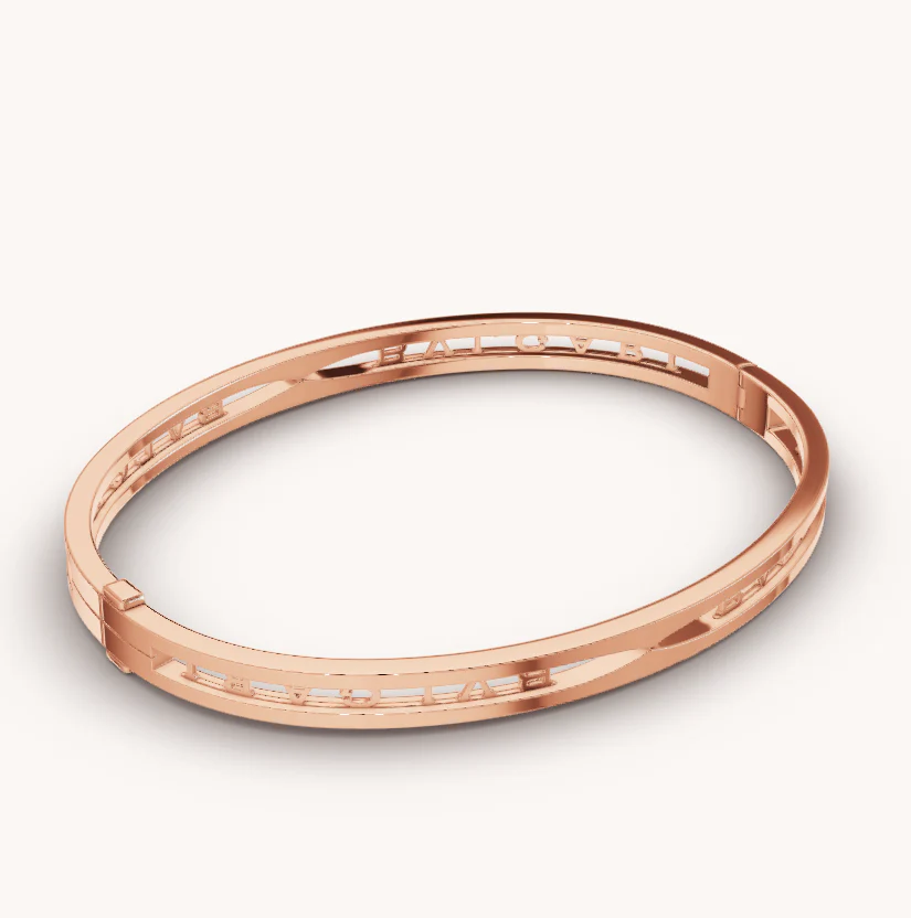 [BV]ZERO 1 SPIRAL LOGO PINK GOLD BRACELET