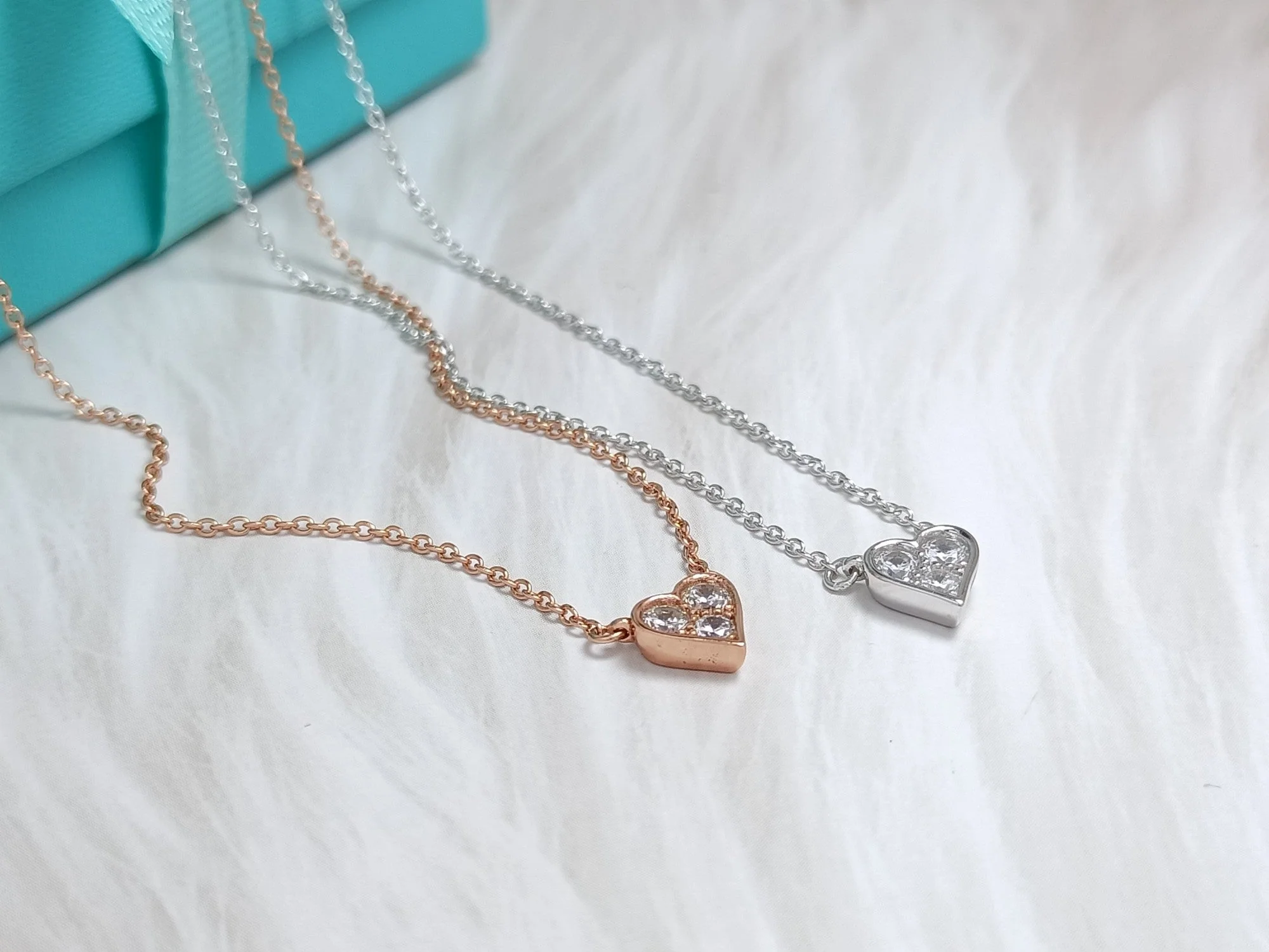 [TF]HEART 3 DIAMONDS PEDANT NECKLACE