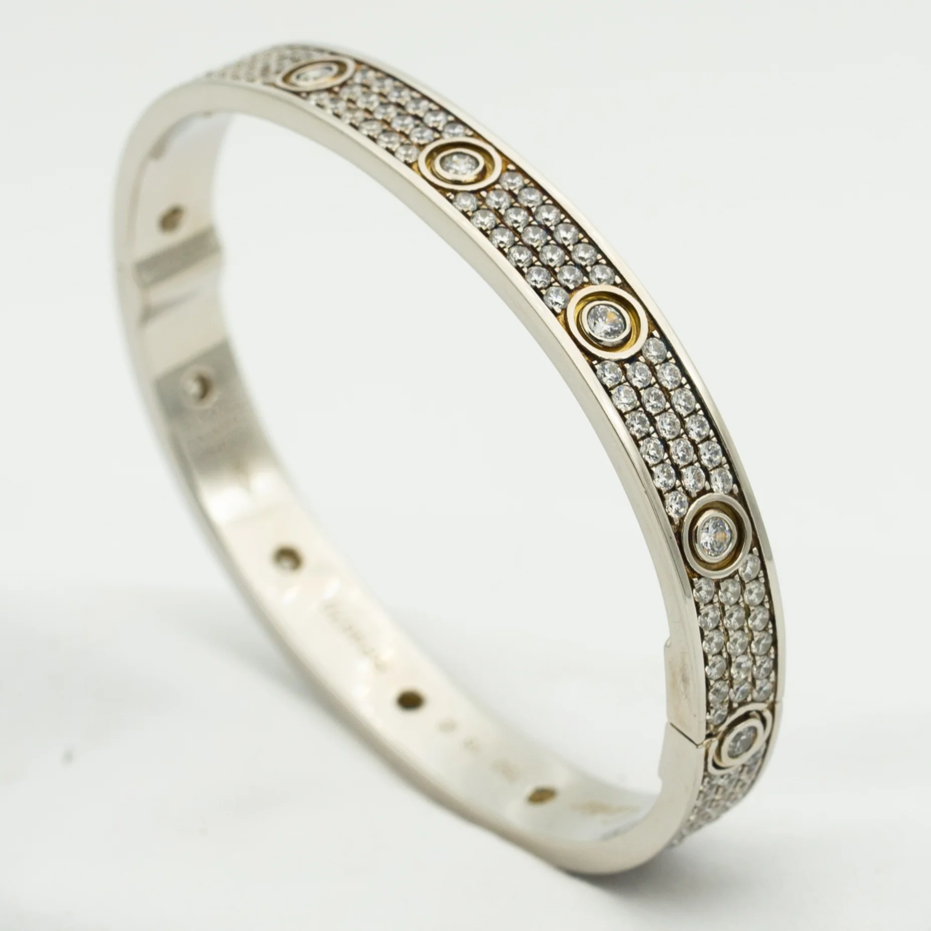 [CT]LOVE BRACELET 6.1MM DIAMOND-PAVED 10 BIG DIAMONDS