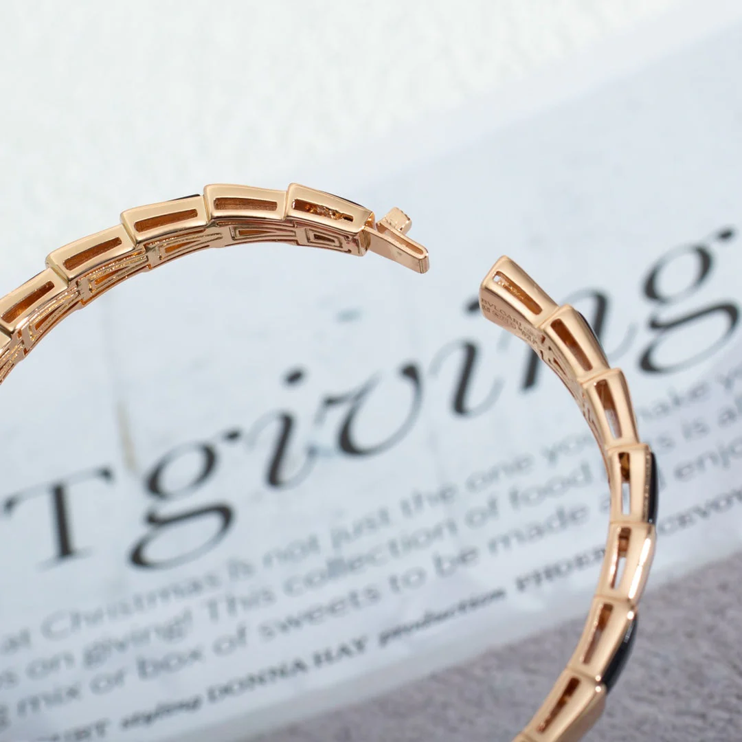 [BV]SERPENTI BRACELET PINK GOLD ONYX