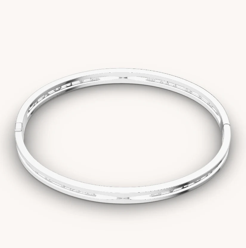 [BV]ZERO 1 SPIRAL LOGO SILVER BRACELET