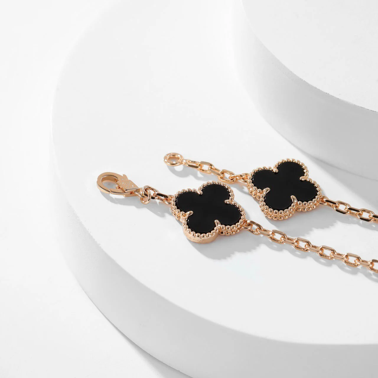 [VA]CLOVER 10 MOTIFS ONYX NECKLACE