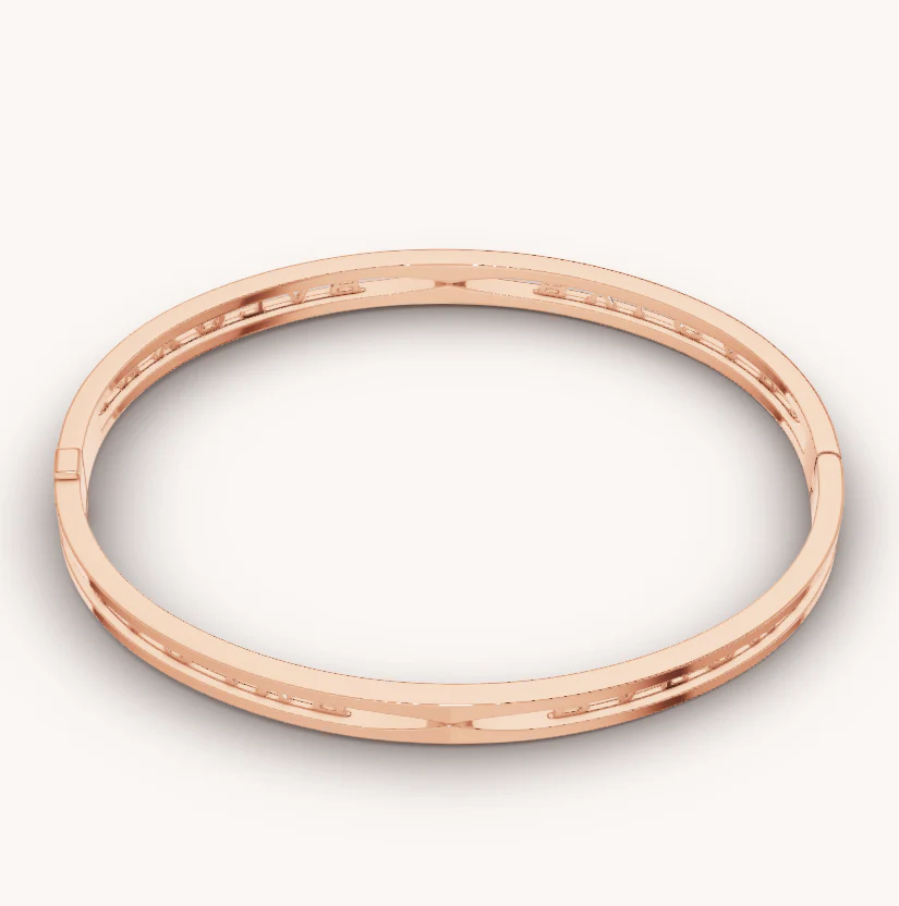 [BV]ZERO 1 SPIRAL LOGO PINK GOLD BRACELET