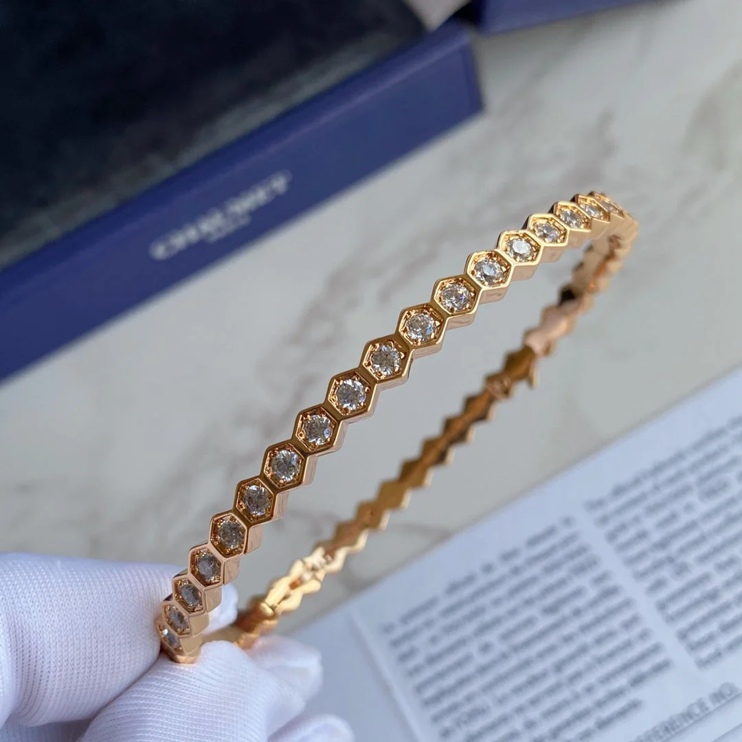 [CH]BEE LOVE GOLD BRACELET FULL DIAMOND