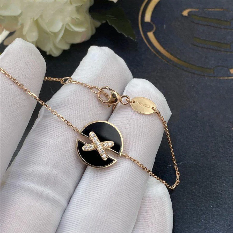 [CH]JEUX DE BRACELET ONYX PINK GOLD DIAMOND
