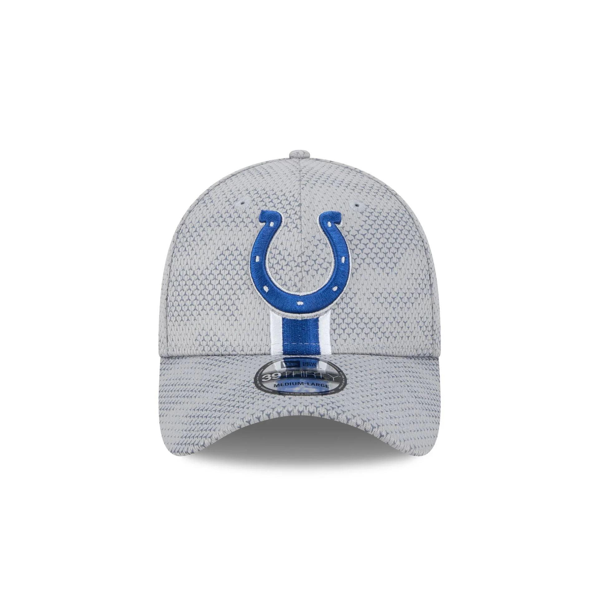 Indianapolis Colts 2024 Sideline Gray 39THIRTY Stretch Fit Hat