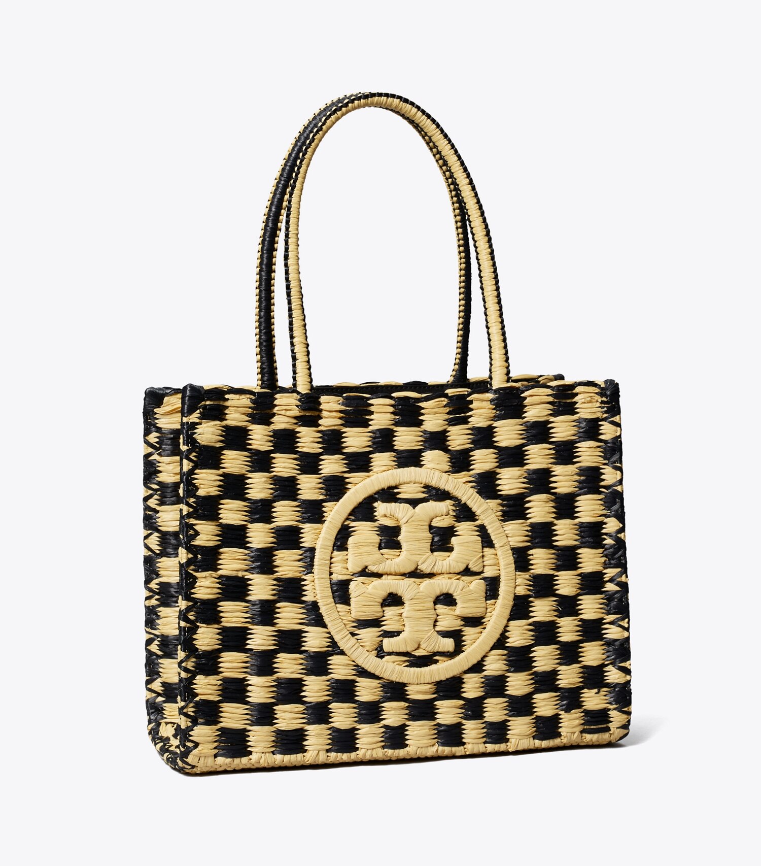 Small Ella Hand-Crocheted Checkered Tote