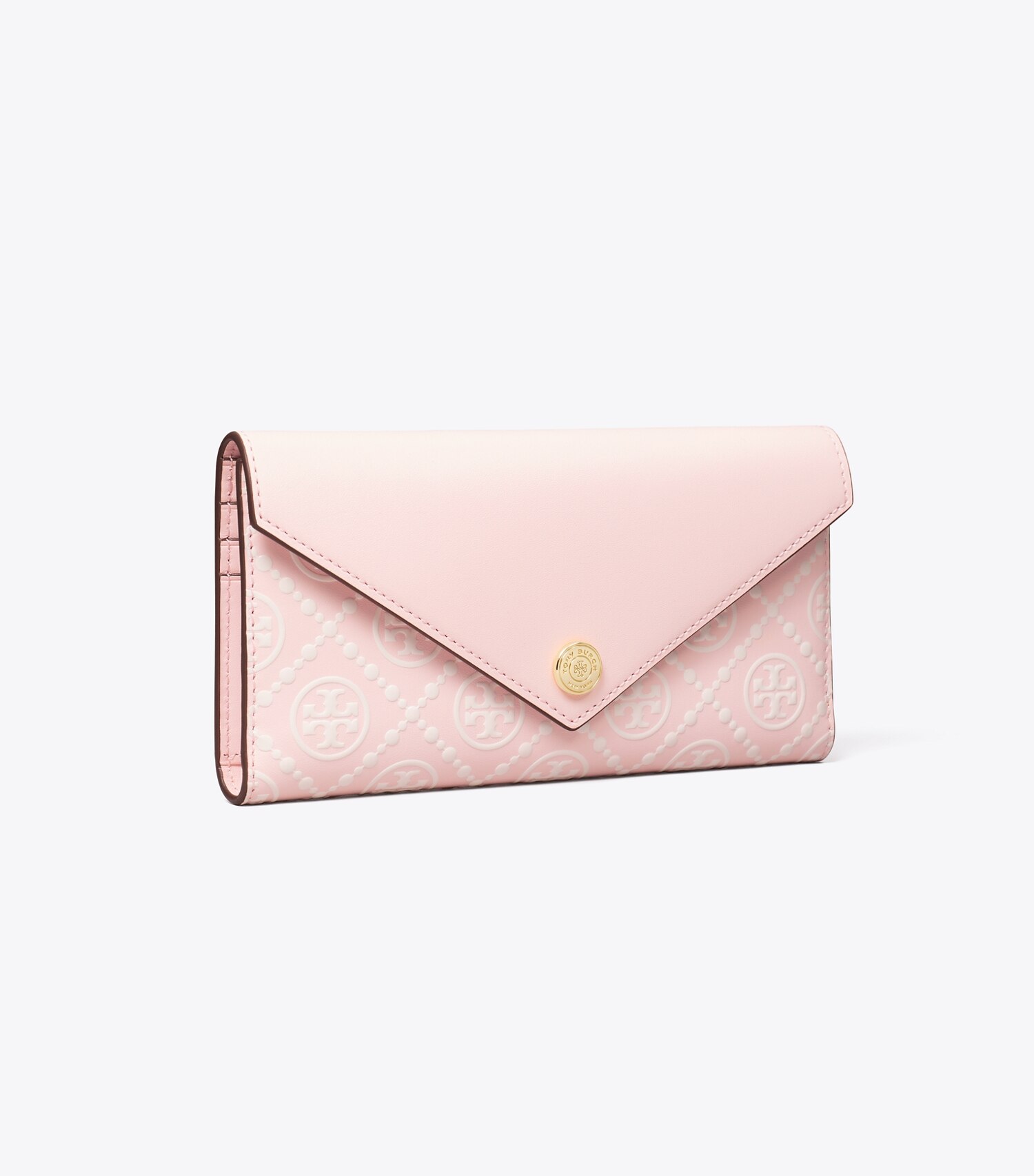 T Monogram Contrast Embossed Envelope Wallet