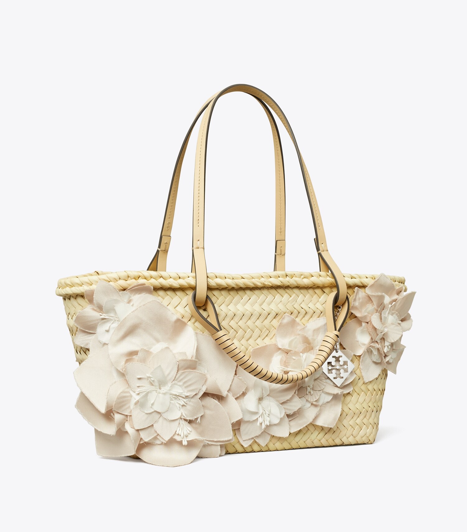 Small Straw Embellished Tote