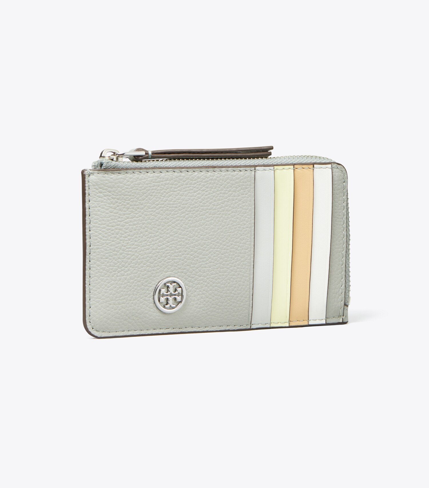 Robinson Pebbled Top-Zip Card Case